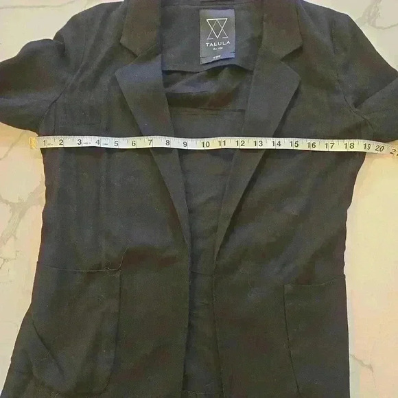 Talula Open Lightweight Blazer Black Womens Size 2 - Picture 3 of 7